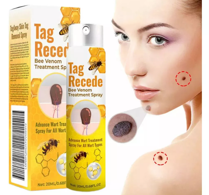 Tag Recede™: Spray Eliminador de Verrugas Instantáneo